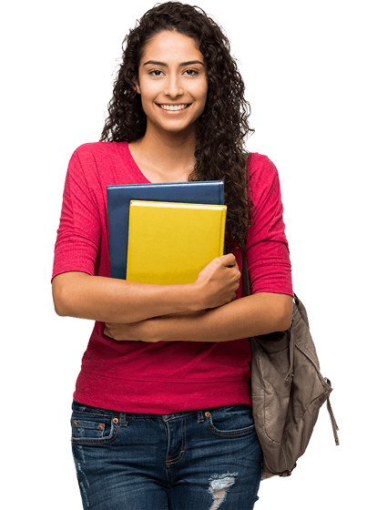 Student with books